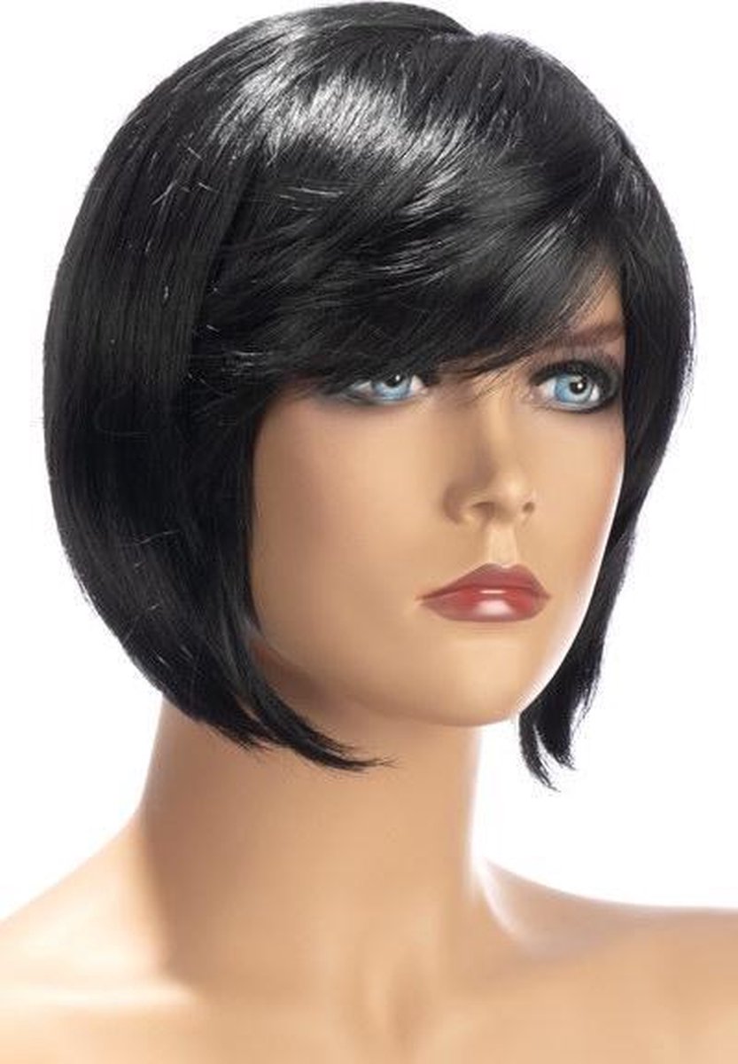 BERANGERE Donkerbruin / Zwart | Kort | Vlak | Verstelbaar | Pruik | WORLD WIGS